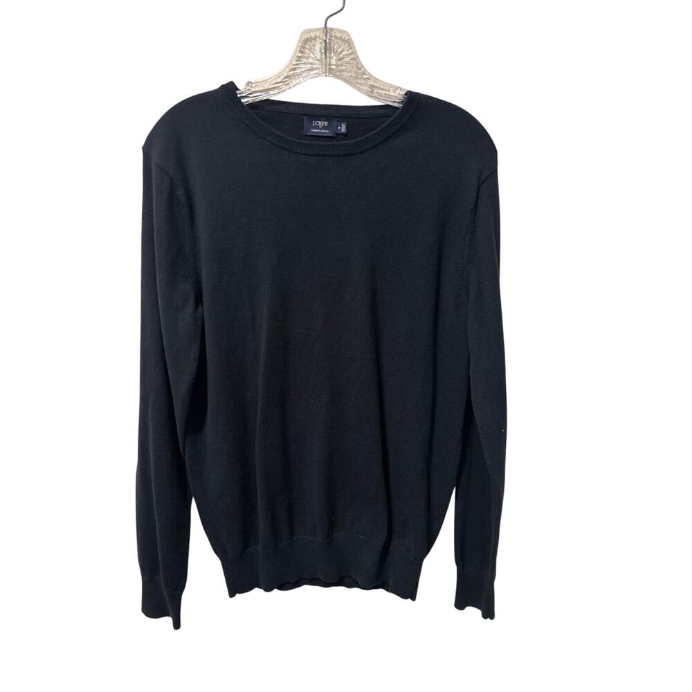 ⭐️ Men’s J. Crew Merino Wool/ Harbor Cotton Blend Black Crew Sweater Size Small